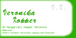 veronika kopper business card